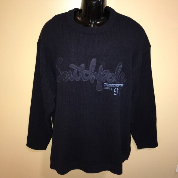 Men's Vintage Southpole Y2K Pullover Sweater-Size 2XL - Picture 3 of 8